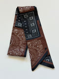 Brown Satin Twilly Scarf