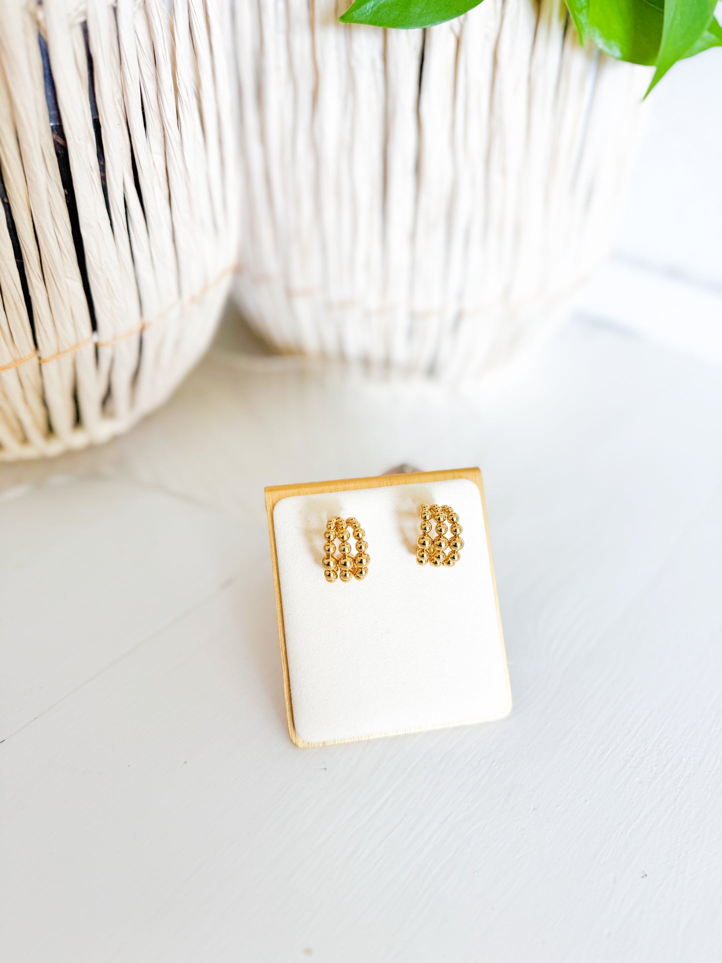 Golden Cascade Hoops