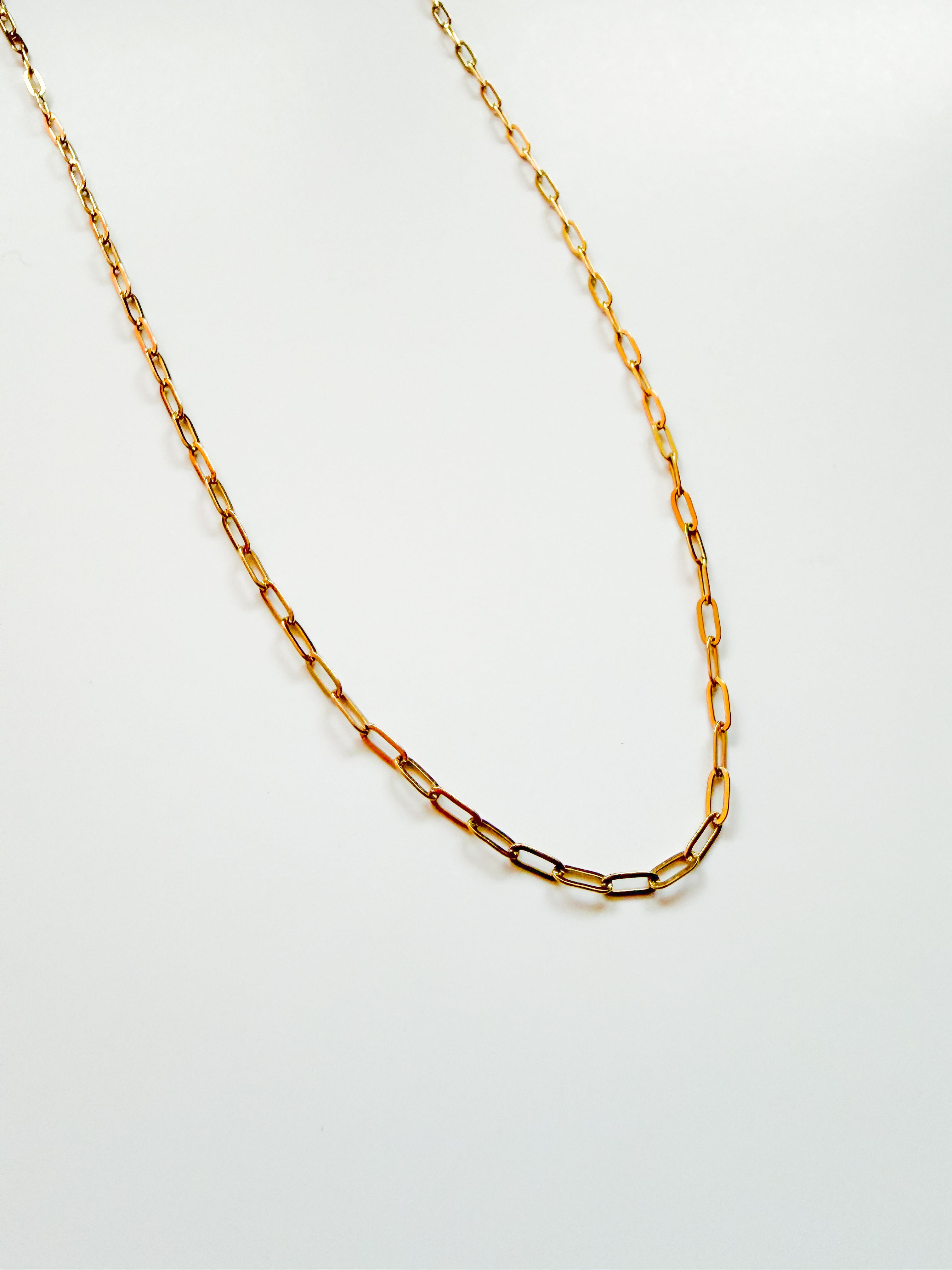 Small Gold 18” Paperclip Chain