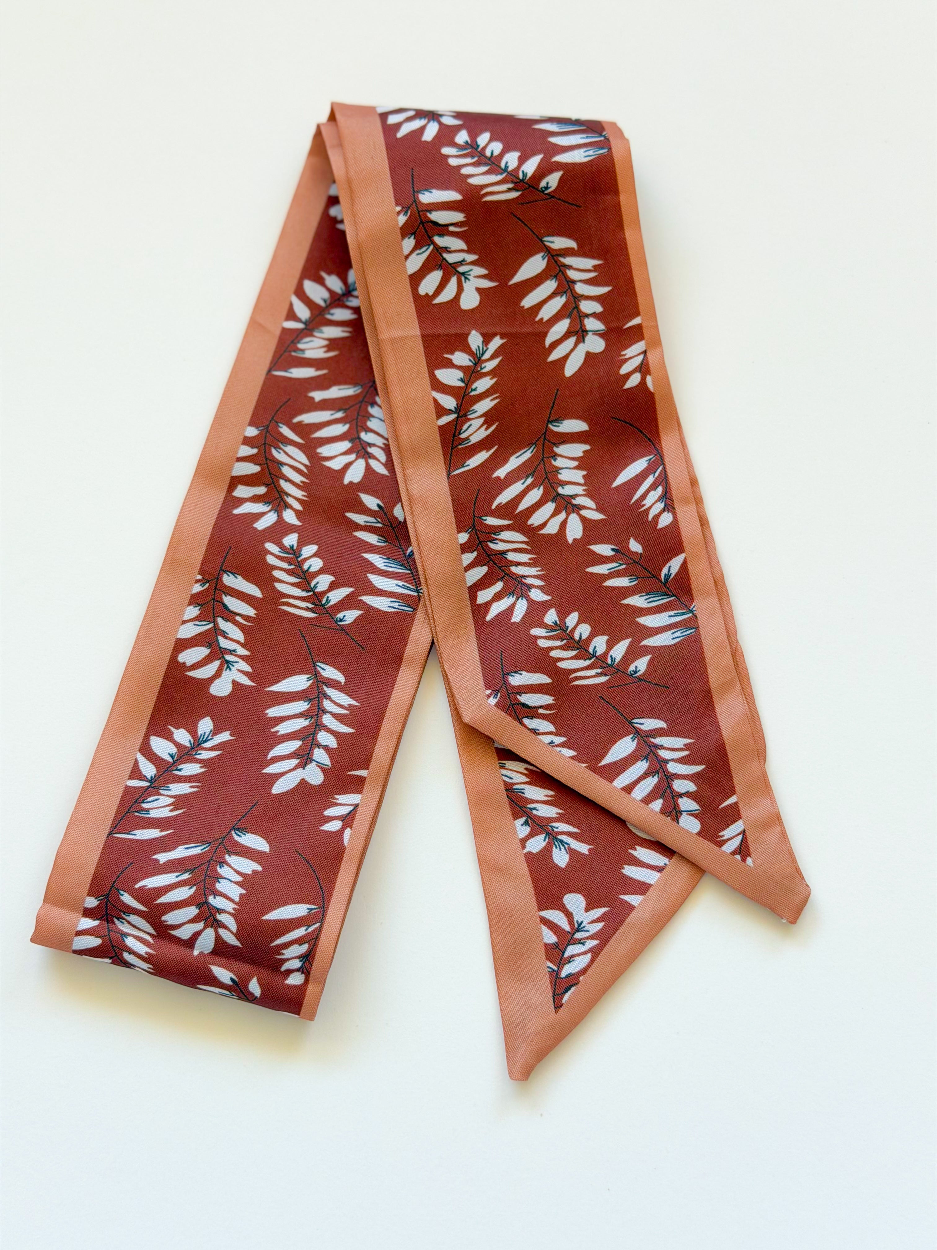 Paisley Satin Twilly Scarf