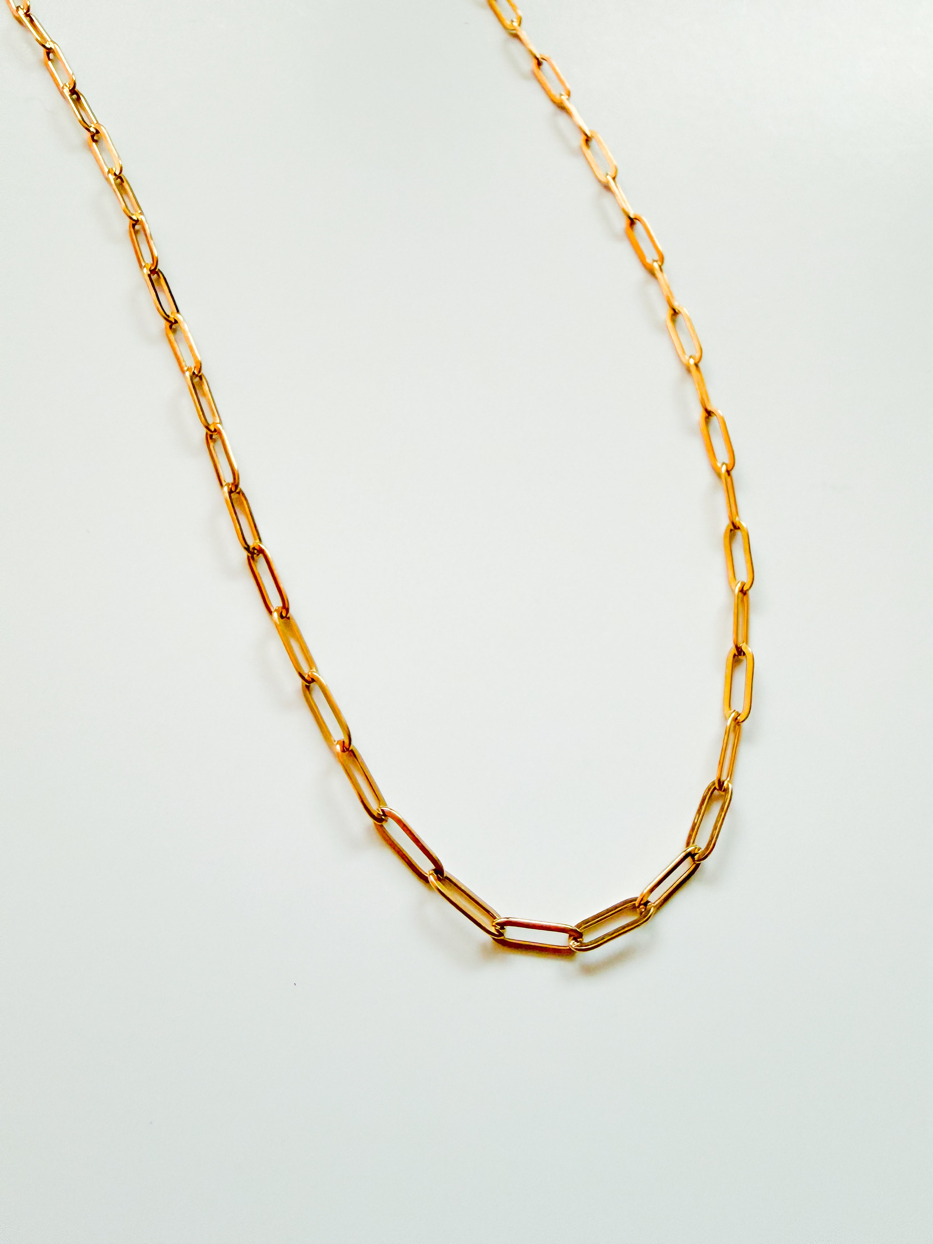 Medium Gold 18” Paperclip Chain