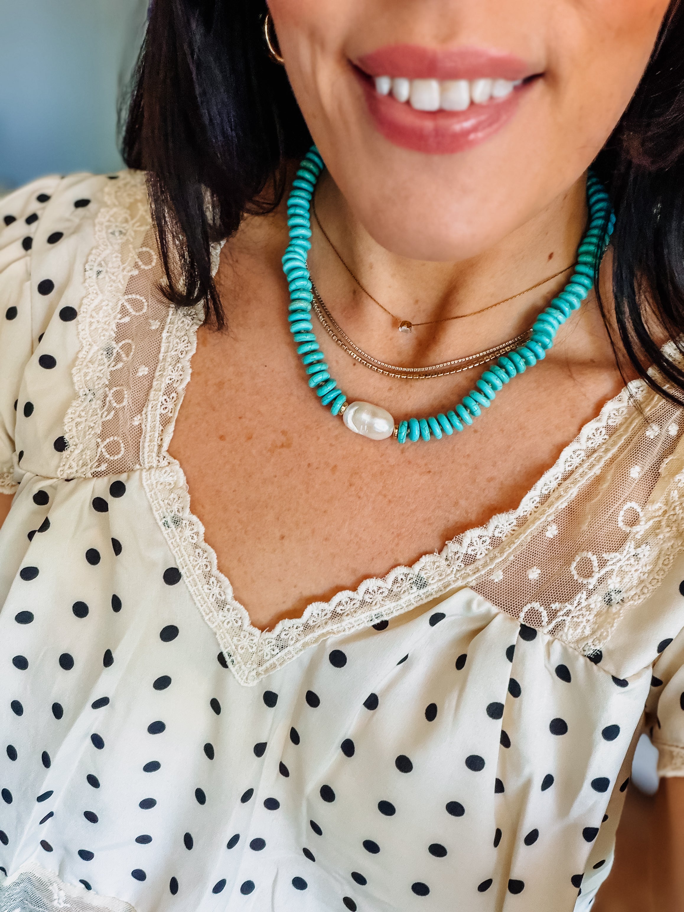 Turquoise Pearl Necklace